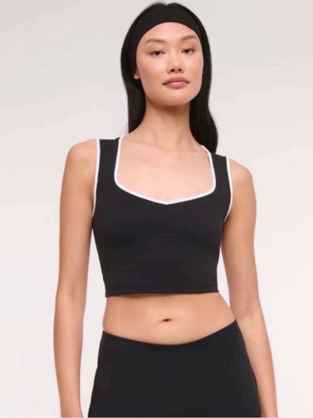 Abercrombie YPB studioFLEX portrait tank black and white size XL